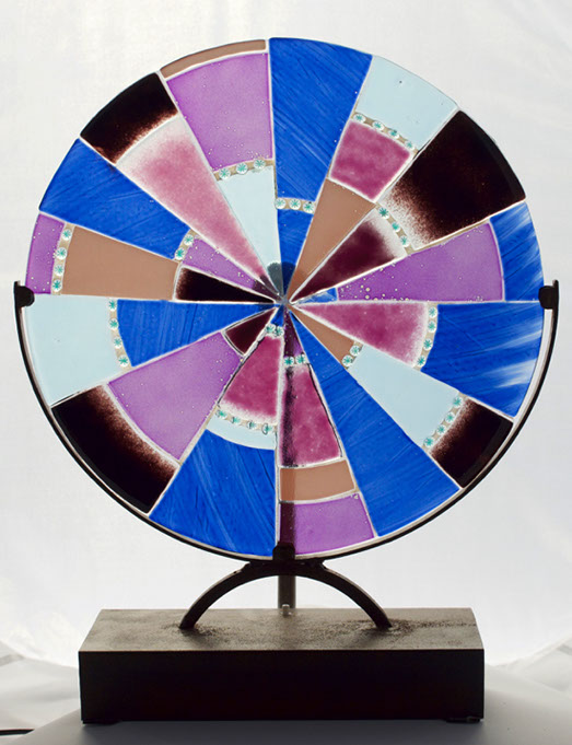 Rosace  bleue - orange