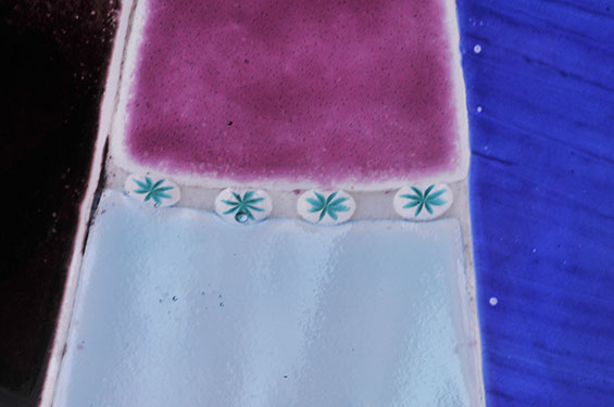 Rosace  bleue - orange