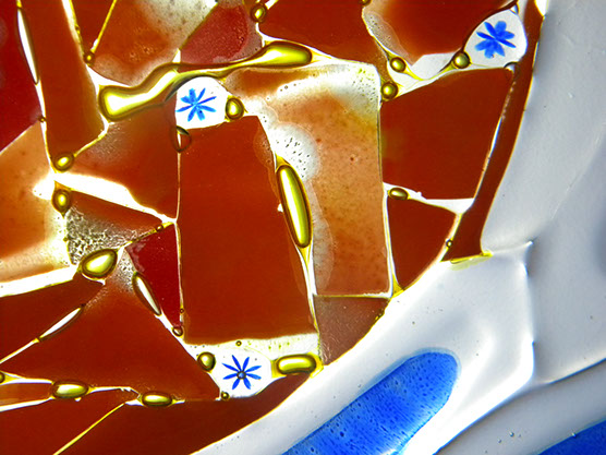 Orange-bleue-lampe-de-verre-fusing