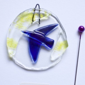Pendentif-verre-oiseau-bleu