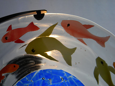 Poissons-lampe-de-verre-fusing